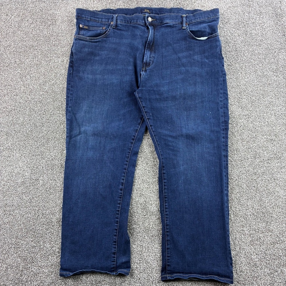 Polo Ralph Lauren Hampton Jeans Mens 48x32 Blue Denim Relaxed Straight Leg